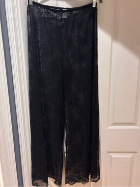 Parade Wide Leg Lace Pants - Black Size L
